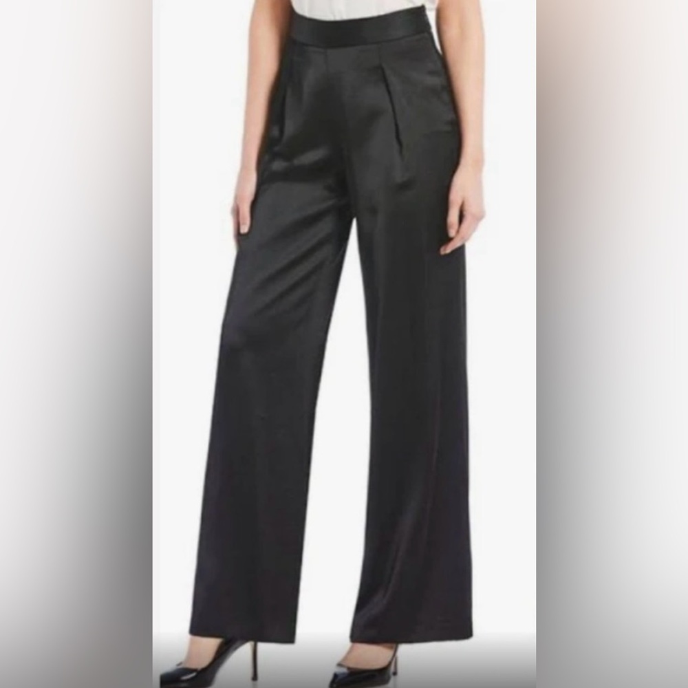 Vince Camuto Black Bleated Satin Pants size 0